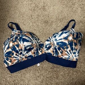 Navy Blue Pink by Victoria’s Secret 38DD Lightly Lined Wireless Bra